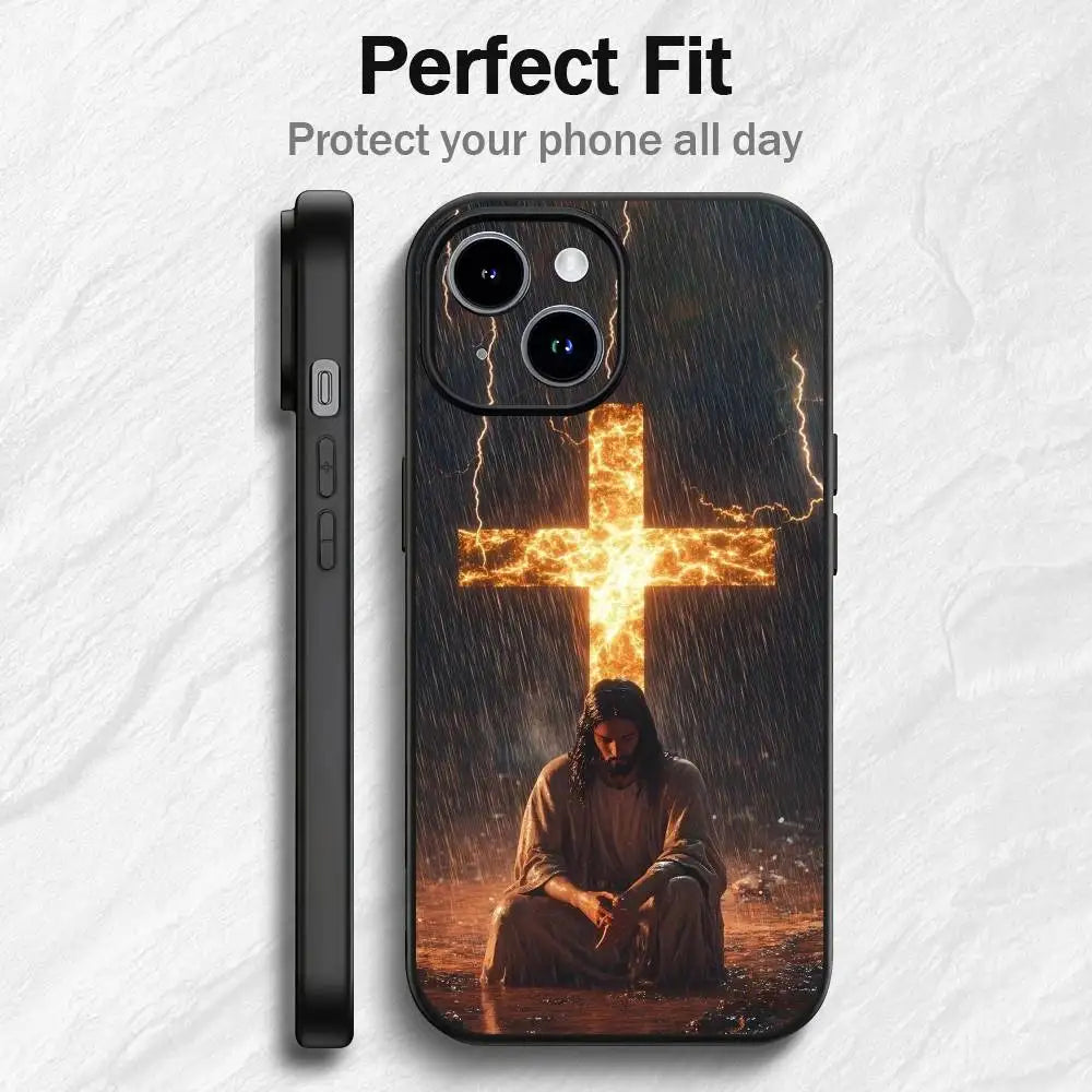 Verse of The Christian Bible Jesus Phone Case For iPhone 17 16 15 14 13 12 PRO MAX PLUS Mini TPU Soft to Skin-friendly case