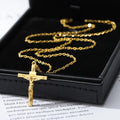 Christian Jesus Cross Necklace For Women Men Stainless Steel Chains Choker Religion Cross Pendants Jewelry Prayer Baptism Gifts