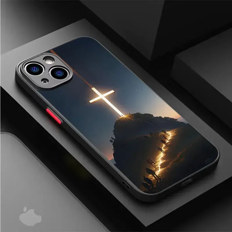 Verse of The Christian Bible Jesus Phone Case For iPhone 17 16 15 14 13 12 11 Pro Max Mini SE 7 8 Plus Air Shockproof Hard Cover