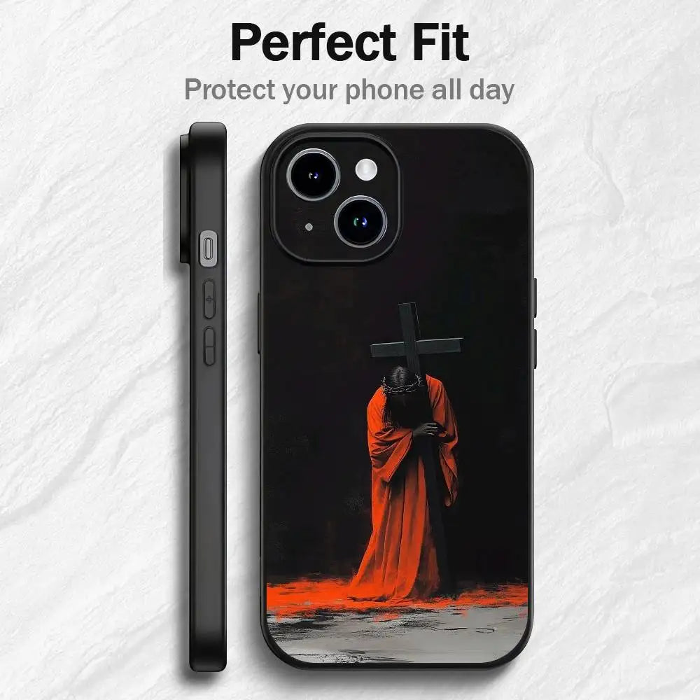 Verse of The Christian Bible Jesus Phone Case For iPhone 17 16 15 14 13 12 PRO MAX PLUS Mini TPU Soft to Skin-friendly case