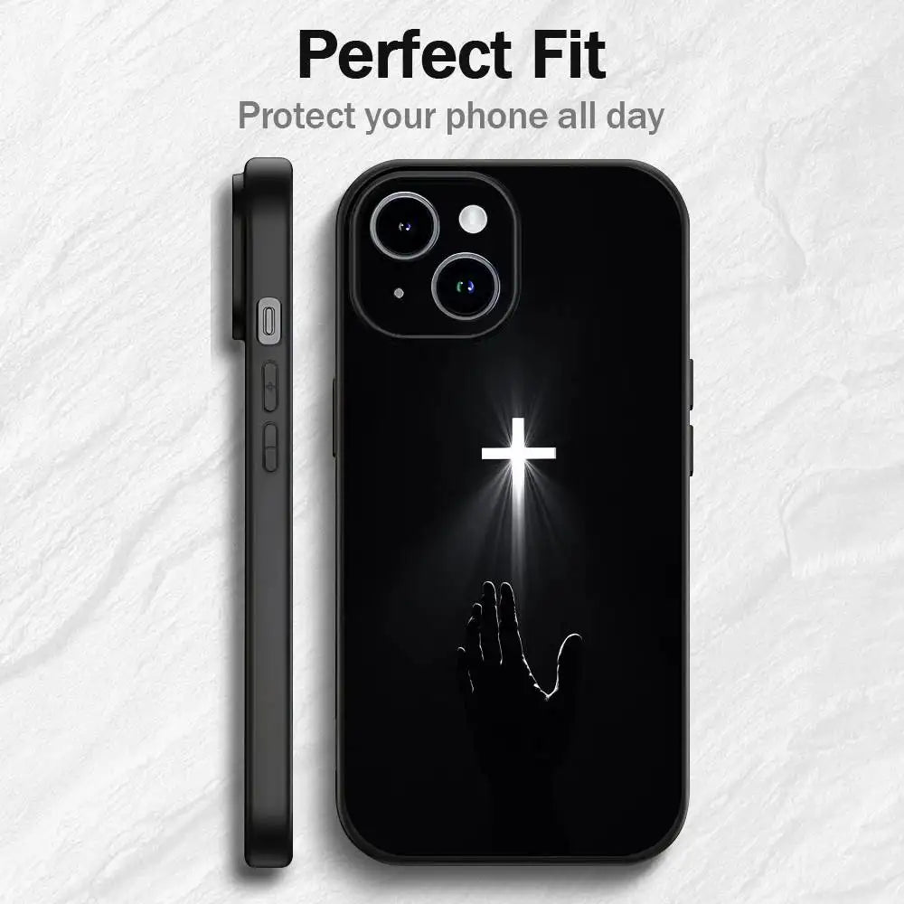 Verse of The Christian Bible Jesus Phone Case For iPhone 17 16 15 14 13 12 PRO MAX PLUS Mini TPU Soft to Skin-friendly case